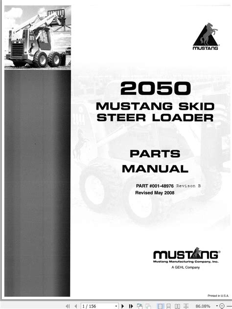 2050 mustang skid steer manual|2050m92g04.